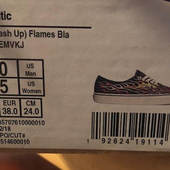 VANS Mash Up/Flames Shoes Size 6 Men 7.5 Women - Picture 4 of 5